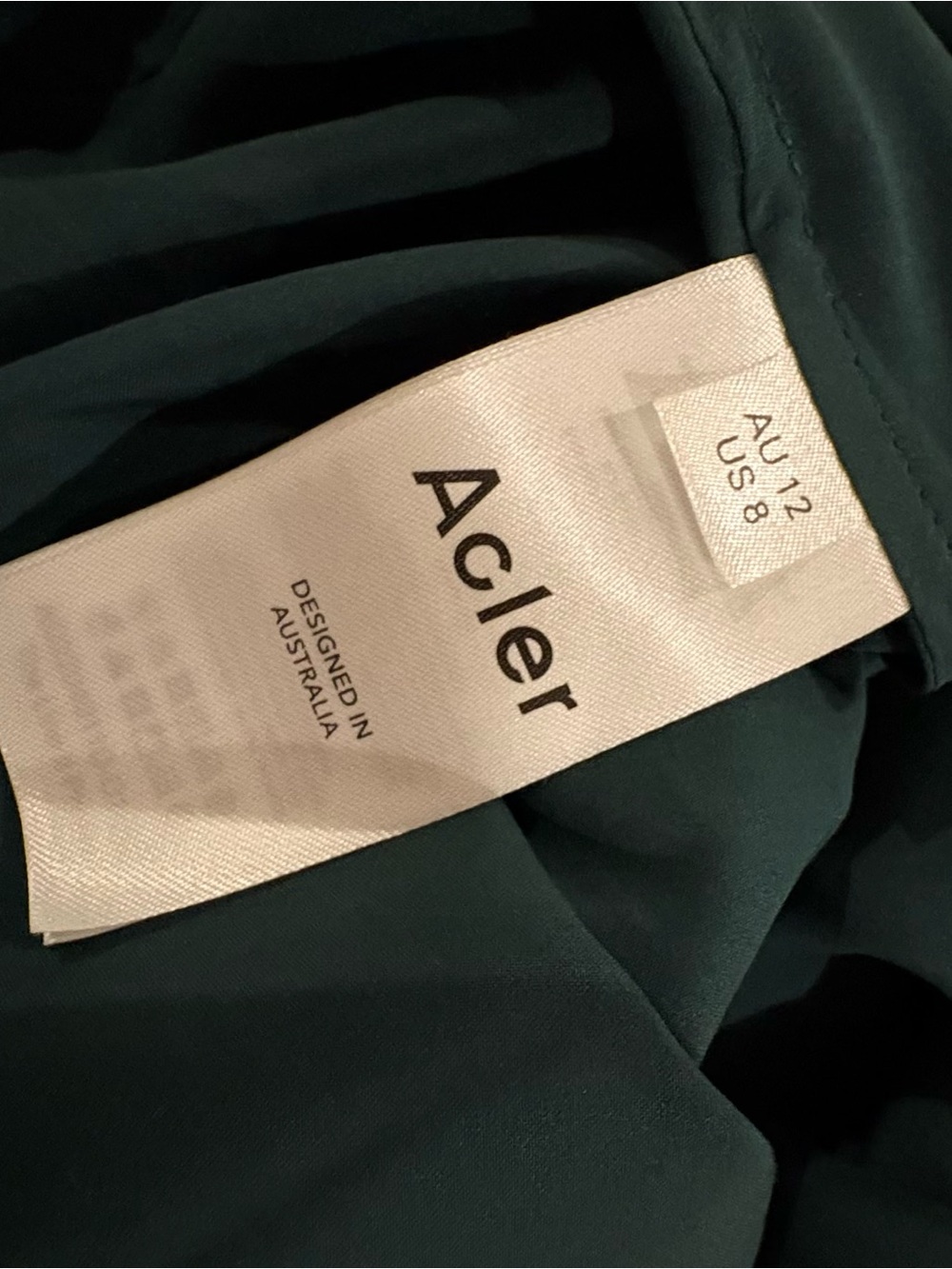 Acler Teal One-Shoulder Satin Dress - Picture 6 of 11